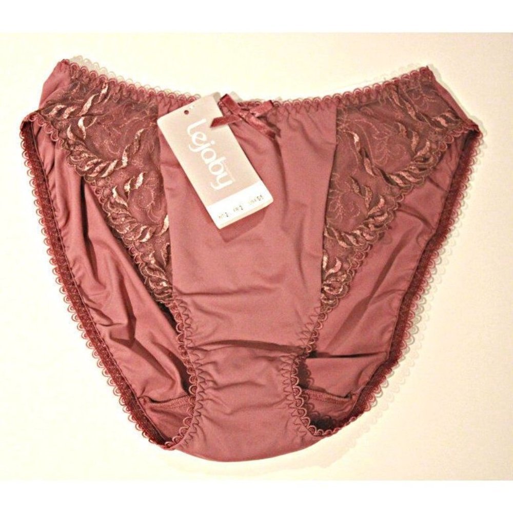 LEJABY COLLECTION Culotte UNDERWEAR Panty LACE Floral  P3763 Small FR 2